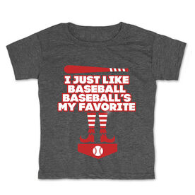 Baseball Toddler Short Sleeve Shirt - Baseball's My Favorite
