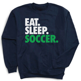 Soccer Crewneck Sweatshirt - Eat Sleep Soccer (Bold Text)