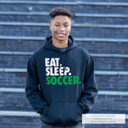 Soccer Hooded Sweatshirt - Eat. Sleep. Soccer.