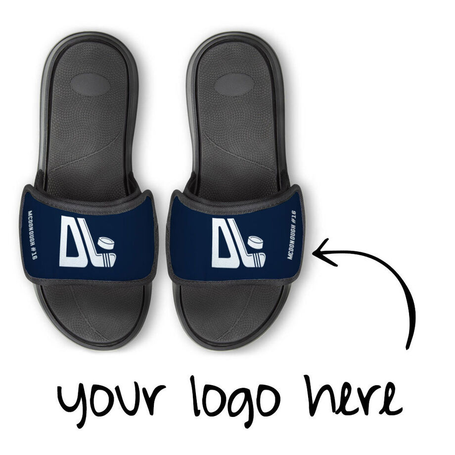 Personalized Repwell&reg; Slide Sandals - Your Logo - Personalization Image