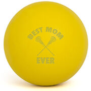 Lacrosse Best Mom Ever Laser Engraved Lacrosse Ball (Yellow Ball)
