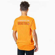 Basketball Short Sleeve T-Shirt - I'd Rather Be Playing Basketball (Back Design)