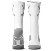 Field Hockey Mid-Calf Sock - Crossed Sticks - White/Gray