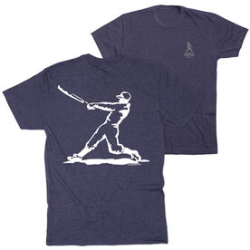 Baseball Short Sleeve T-Shirt - Baseball Player (Back Design)