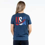 Soccer Short Sleeve T-Shirt - USA Patriotic (Back Design)