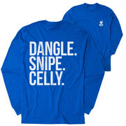Hockey Tshirt Long Sleeve - Dangle Snipe Celly Words (Back Design)