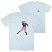 Softball Short Sleeve T-Shirt - Softball Star (Back Design)