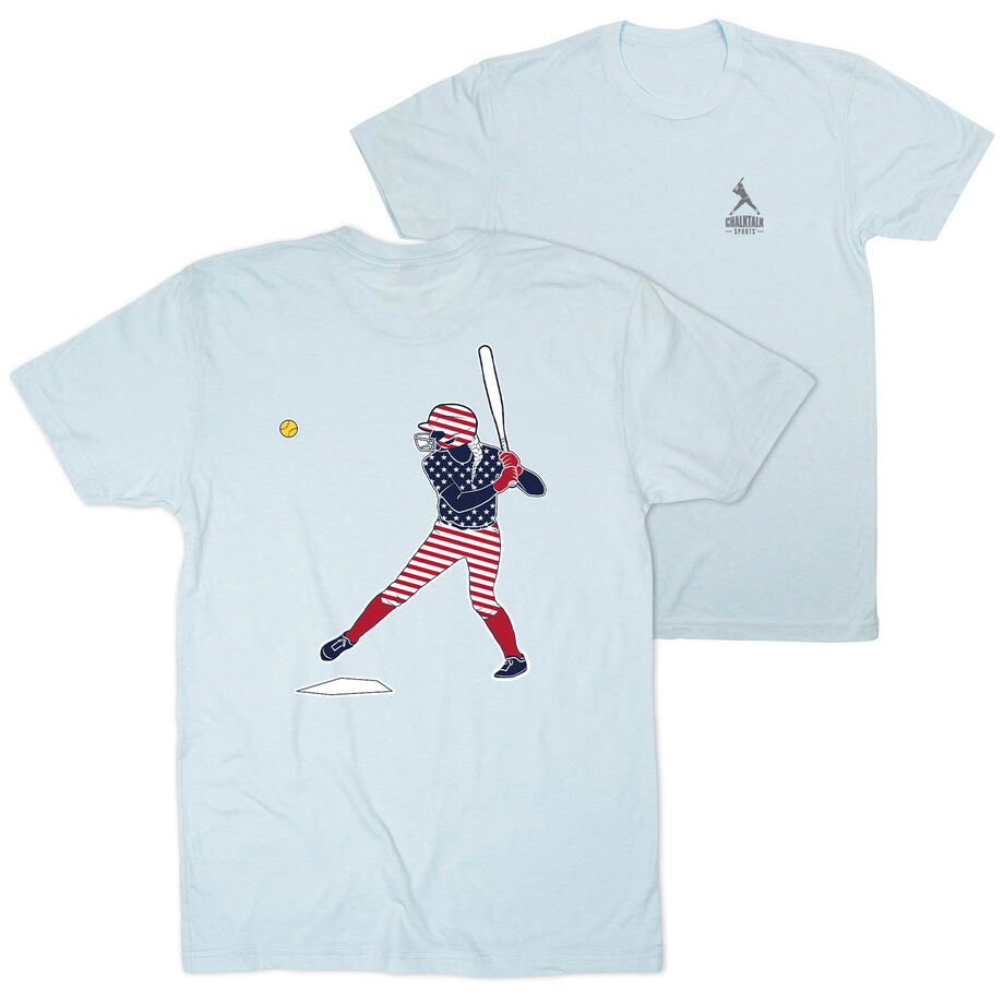 Softball Short Sleeve T-Shirt - Softball Star (Back Design)