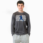 Hockey Long Sleeve Performance Tee - Bones Heal Hockey