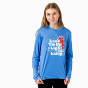 Hockey Long Sleeve Performance Tee - Lace 'Em Up And Light The Lamp