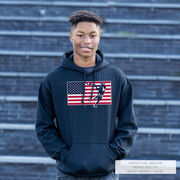 Guys Lacrosse Hooded Sweatshirt - Patriotic Lacrosse