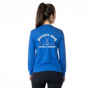Hockey Tshirt Long Sleeve - Loud and Proud Hockey Mom (Back Design) 