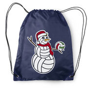 Volleyball Drawstring Backpack - Serving Holiday Cheer