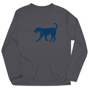 Hockey Long Sleeve Performance Tee - Rocky The Hockey Dog