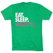 Wrestling T-shirt Short Sleeve Eat. Sleep. Wrestle.