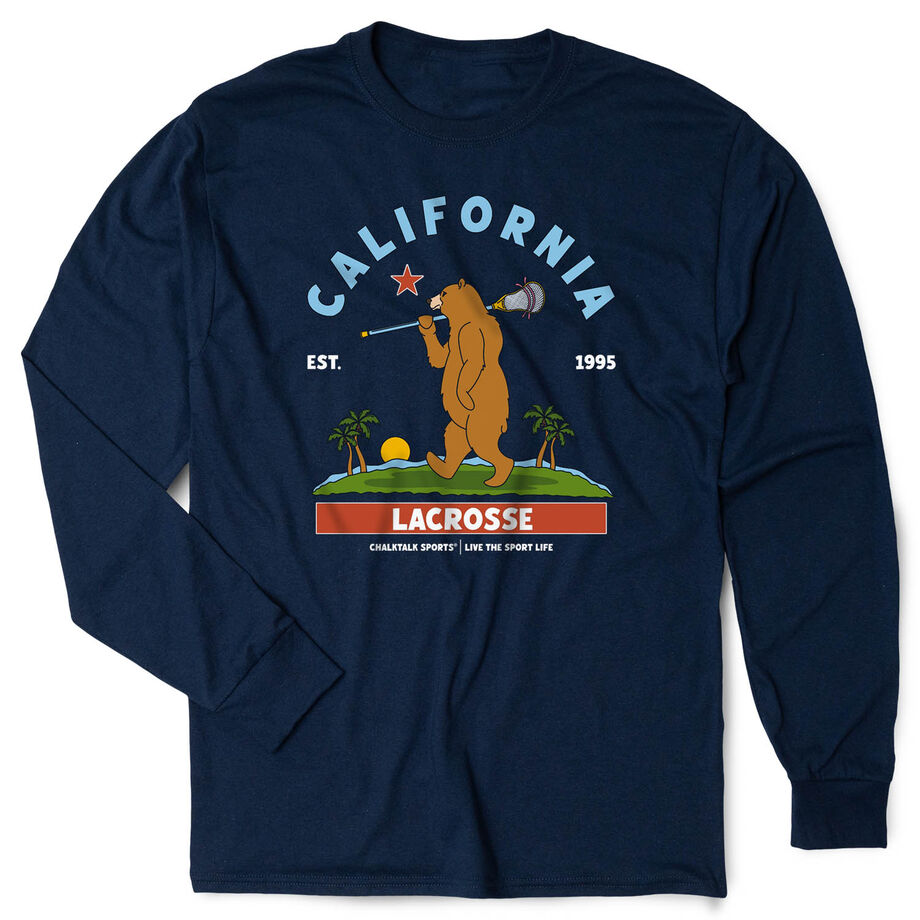 Guys Lacrosse Tshirt Long Sleeve - California Lacrosse