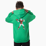 Football Hooded Sweatshirt - Touchdown Santa (Back Design)