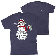 Volleyball Short Sleeve T-Shirt - Serving Holiday Cheer (Back Design) 