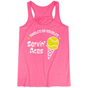 Tennis Flowy Racerback Tank Top - Servin' Aces