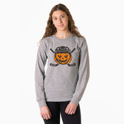 Hockey Tshirt Long Sleeve - Helmet Pumpkin