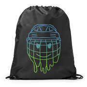 Hockey Drawstring Backpack - Have An Ice Day Smiley