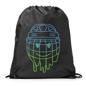 Hockey Drawstring Backpack - Have An Ice Day Smiley