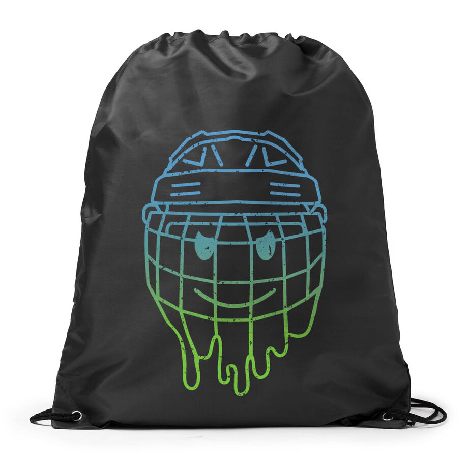 Hockey Drawstring Backpack - Have An Ice Day Smiley