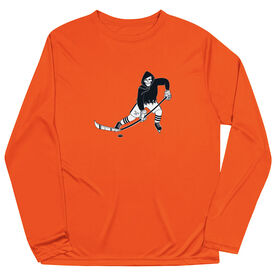 Hockey Long Sleeve Performance Tee - Rip It Reaper