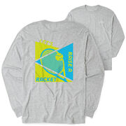Tennis Tshirt Long Sleeve - Let's Raise A Racket (Back Design)