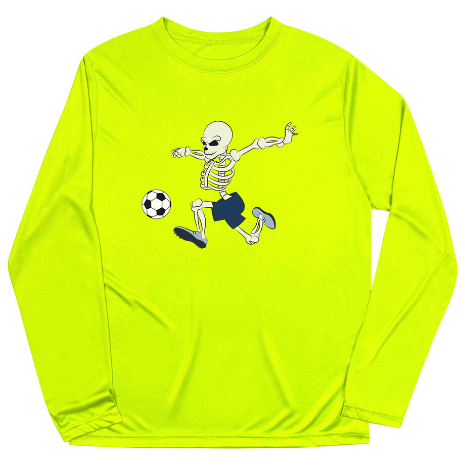 Soccer Long Sleeve Performance Tee - Skeleton Striker