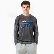 Hockey Long Sleeve Performance Tee - Christmas Dog