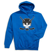 Hockey Hooded Sweatshirt - Hockey Helmet Skull