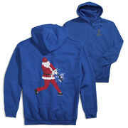 Baseball Hooded Sweatshirt - Home Run Santa (Back Design)