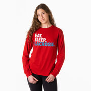 Lacrosse Tshirt Long Sleeve - Eat. Sleep. Lacrosse