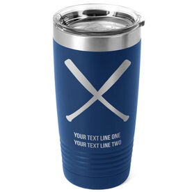 Softball 20 oz. Double Insulated Tumbler - Crossed Bats Icon