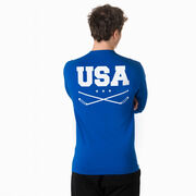 Hockey Tshirt Long Sleeve - USA(Back Design)