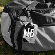 Soccer Bag/Luggage Tag - Personalized Big Number with Soccer Ball