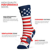 Wrestling Woven Mid-Calf Socks - USA