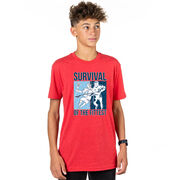 Guys Lacrosse Short Sleeve T-Shirt - Survival of the Fittest