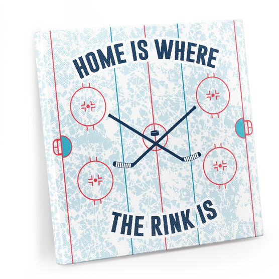 Hockey Canvas Wall Art - Home Is Where The Rink Is