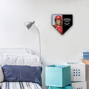 Softball Home Plate Plaque - Player Photo Stitch