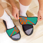 Basketball Repwell&reg; Slide Sandals - Basketball Dots