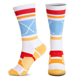 Hockey Woven Mid-Calf Socks - Laguna