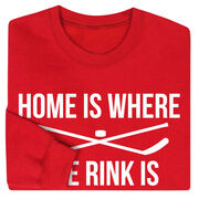 Hockey Crewneck Sweatshirt - Home Is Where The Rink Is