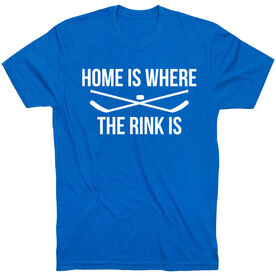 Hockey Short Sleeve T-Shirt - Home Is Where The Rink Is