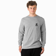 Hockey Tshirt Long Sleeve - Have An Ice Day Smile Face (Back Design)
