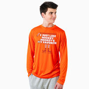 Hockey Long Sleeve Performance Tee - Hockey's My Favorite