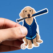 Baseball Sticker - Dinger The Baseball Dog