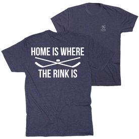 Hockey Short Sleeve T-Shirt - Home Is Where The Rink Is (Back Design)