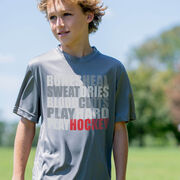 Hockey Short Sleeve Performance Tee - Bones Saying